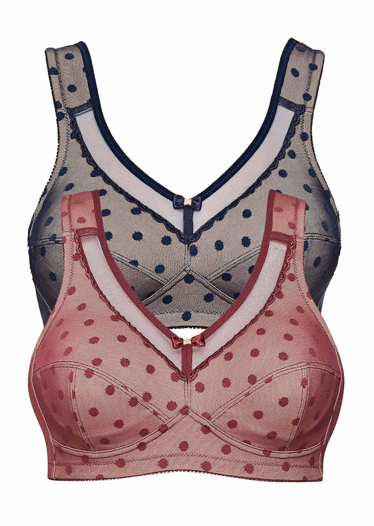 Bügelloser Entlastungs-BH im 2er-Pack