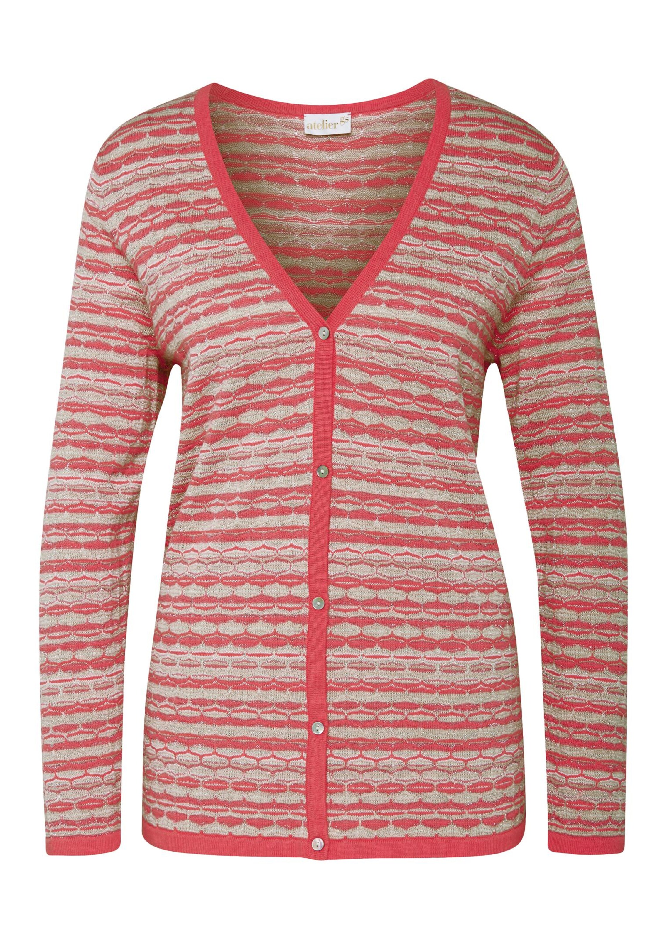 Cardigan - corail / à motifs - Gr. 56 de Goldner Fashion