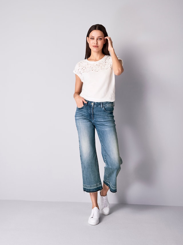 Jeans in modischer Culotte-Form 2