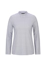 Shirt met lange mouwen, strepen en opstaande kraag thumbnail 5