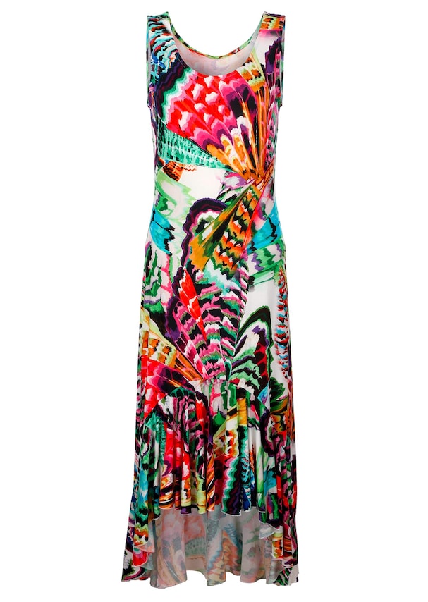 Maxikleid allover in bunten Sommerfarben 4