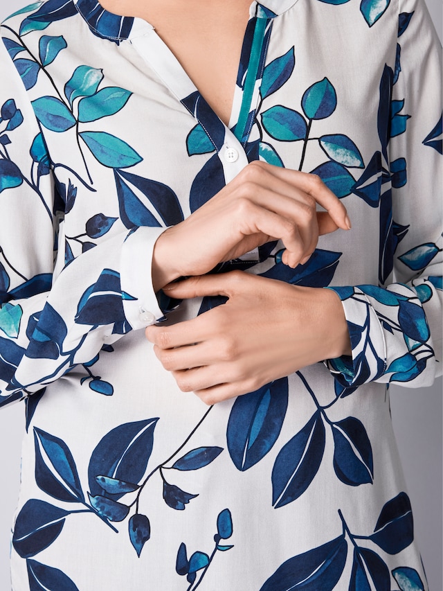 Bluse mit floralem Dessin 4