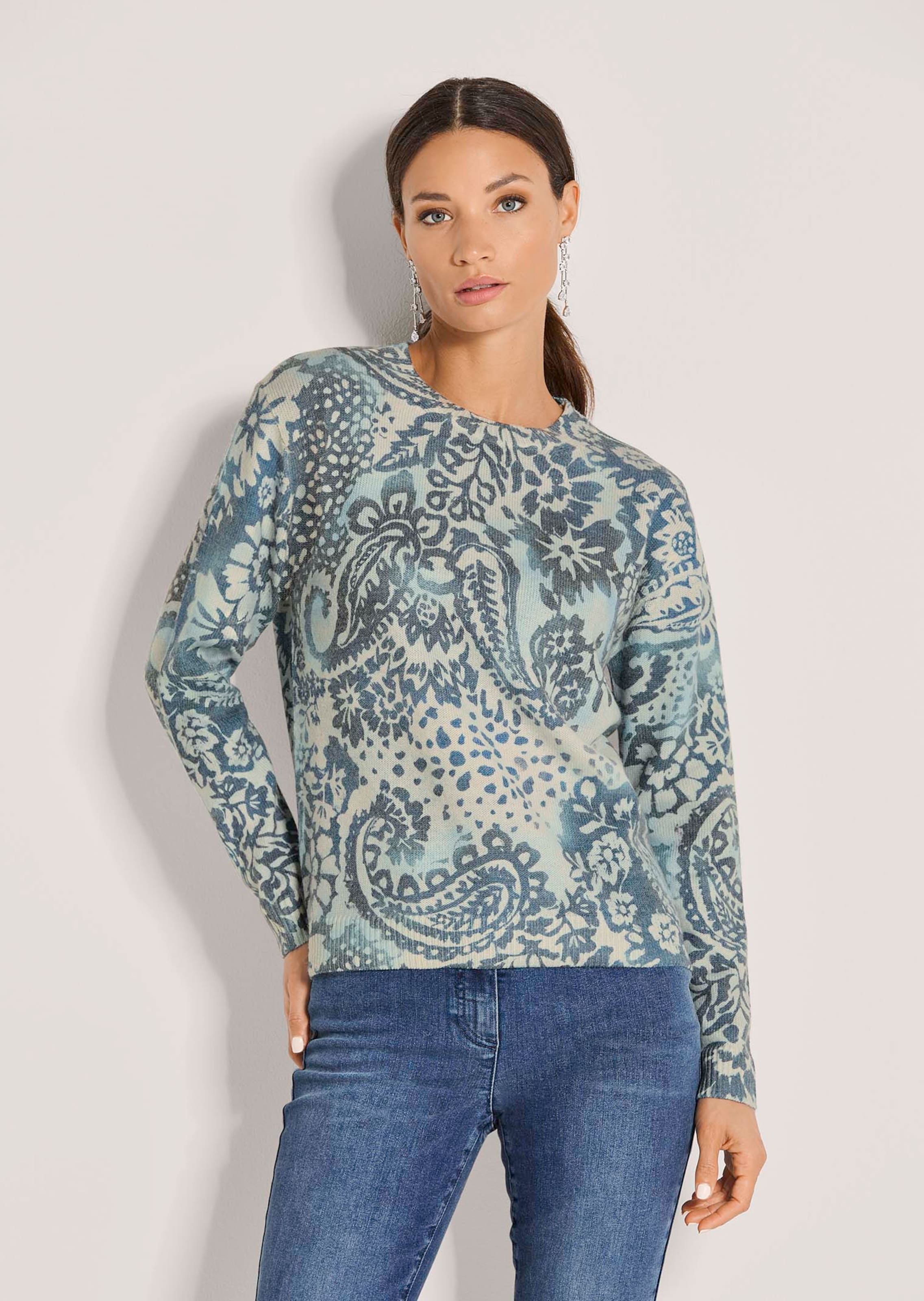 Pullover mit All-over-Print