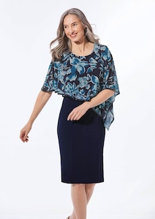 Robe habillée avec drapé en mousseline thumbnail 8