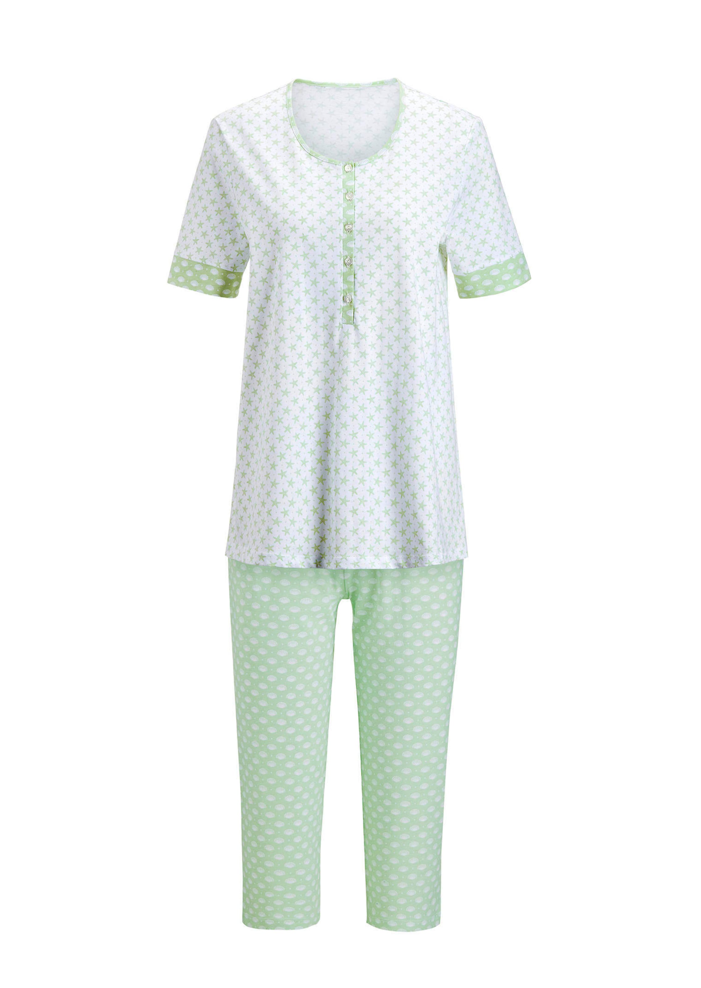 Pyjama mit Halbarm und 3/4-Hose