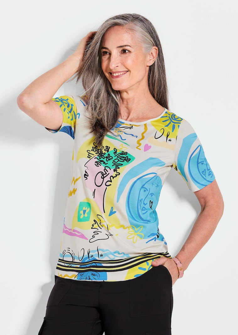 Printshirt mit Alloverdruck