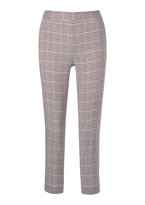 Check trousers in 7/8 length