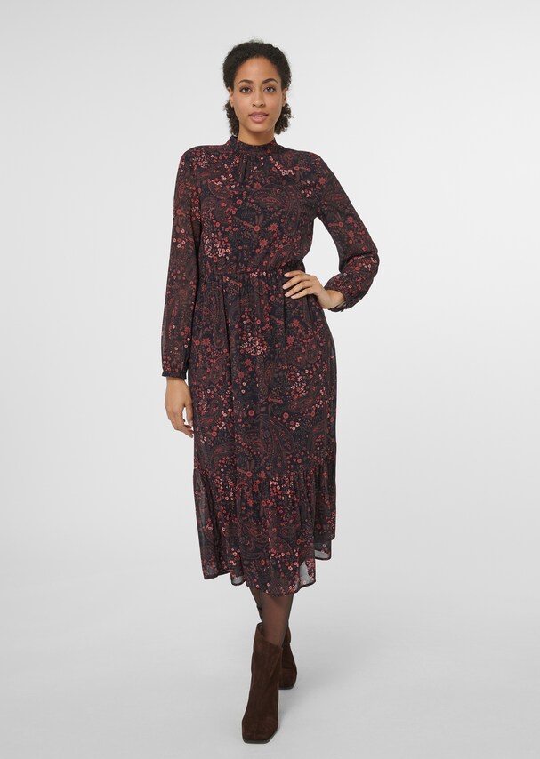 Long sleeve dress with unique print 1