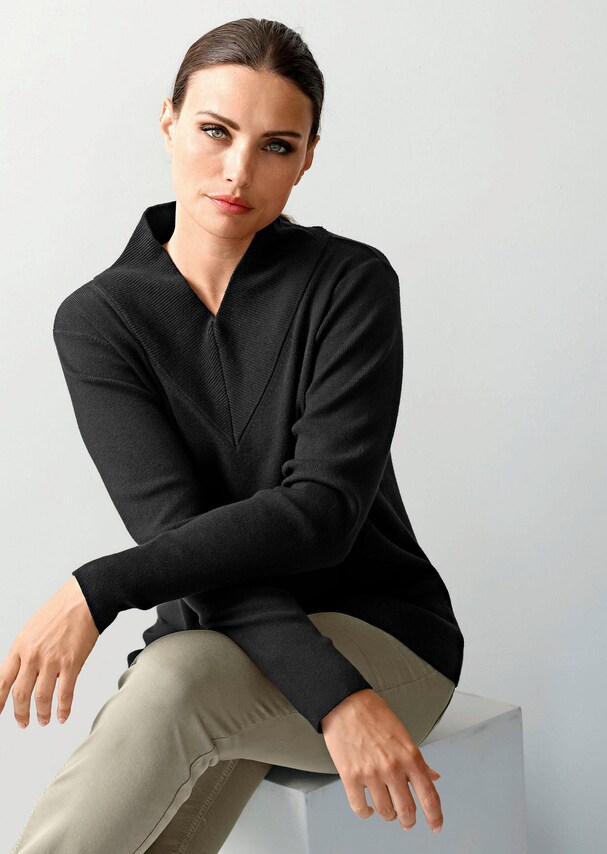 Pullover mit breitem V-Ausschnitt 3