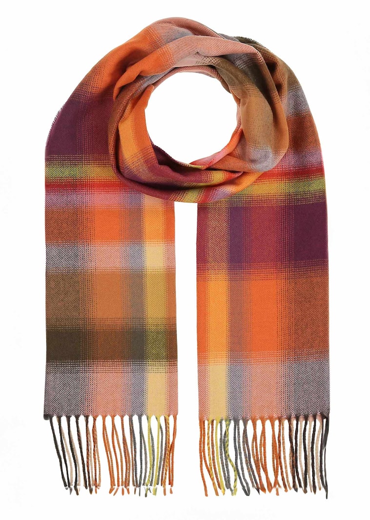 Karo-Schal mit Kaschmir-Haptik