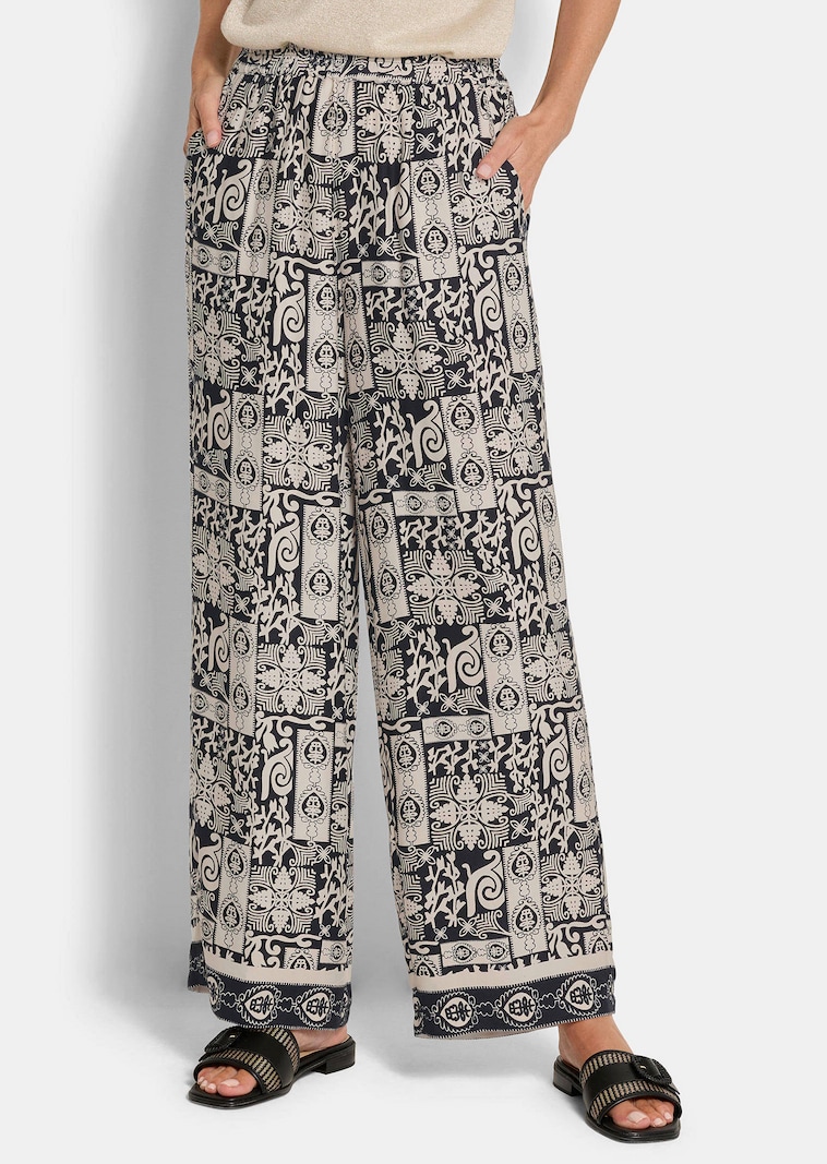 Wijde broek VERA van viscose-satijn