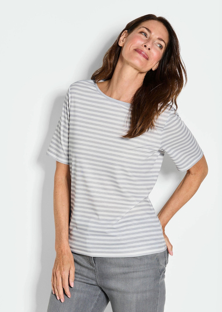 Ringelshirt aus Viskosejersey