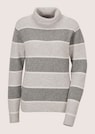 Gestreifter Kaschmirpullover mit Rollkragen thumbnail 7