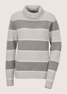Gestreifter Kaschmirpullover mit Rollkragen thumbnail 7