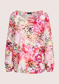Bluse mit Blumen und Leo Print thumbnail 6