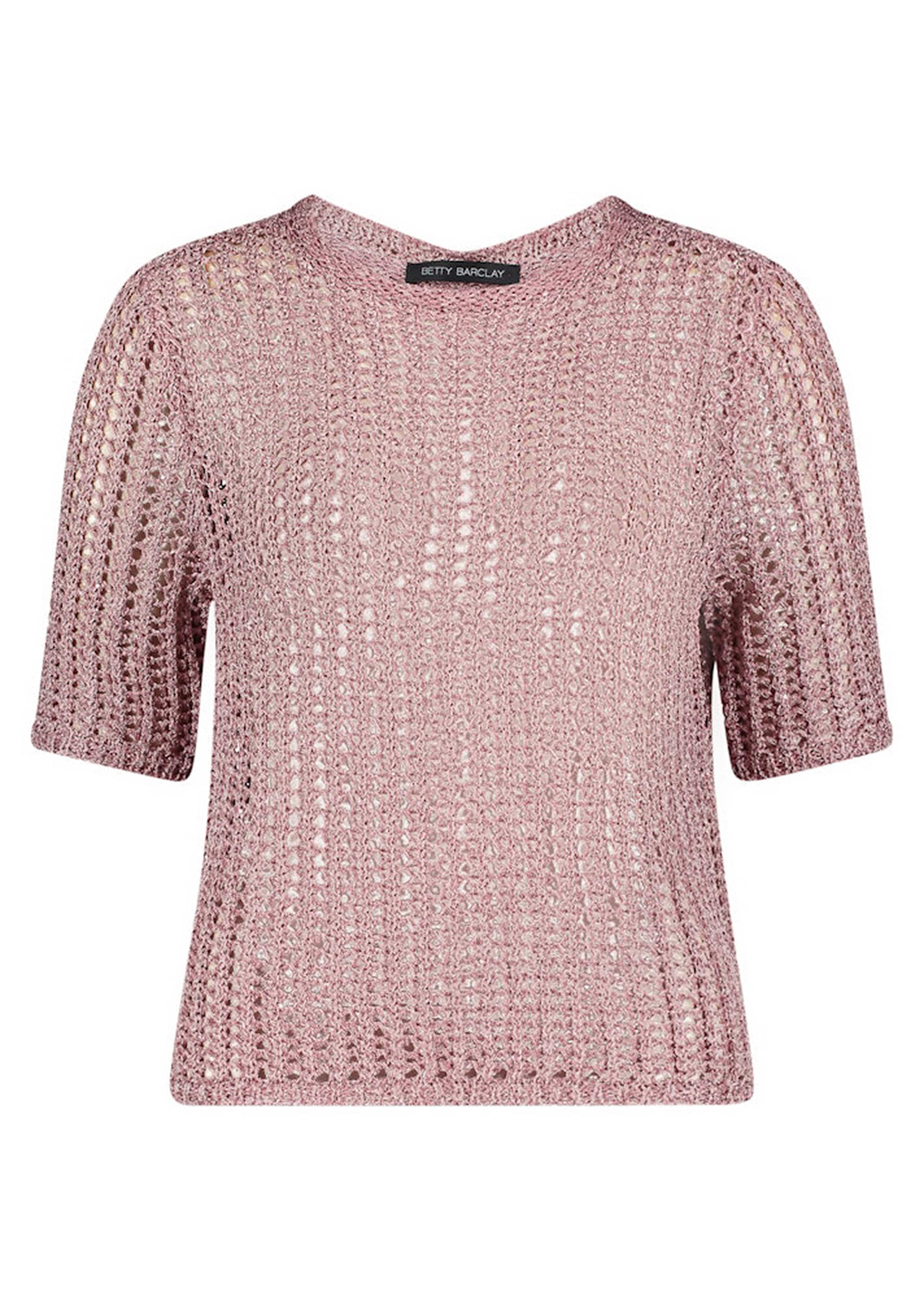 Luftiger Ajourpullover mit Pailletten