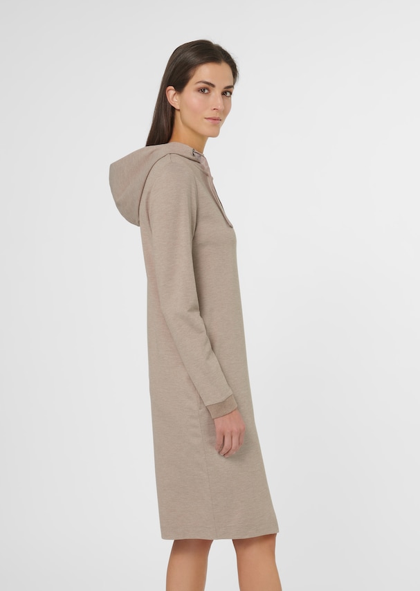 Hooded dress in soft sweat fabric 3
