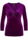 Velvet shirt in wrap look thumbnail 1