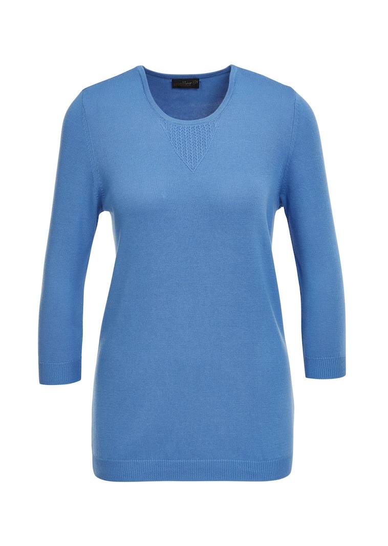 Zomerse, tricot pullover met ajourpatroon