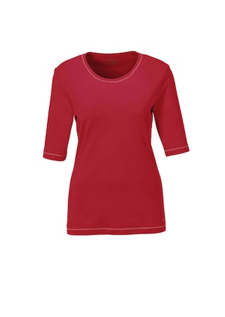rot Basic T-Shirt aus reiner Baumwolle