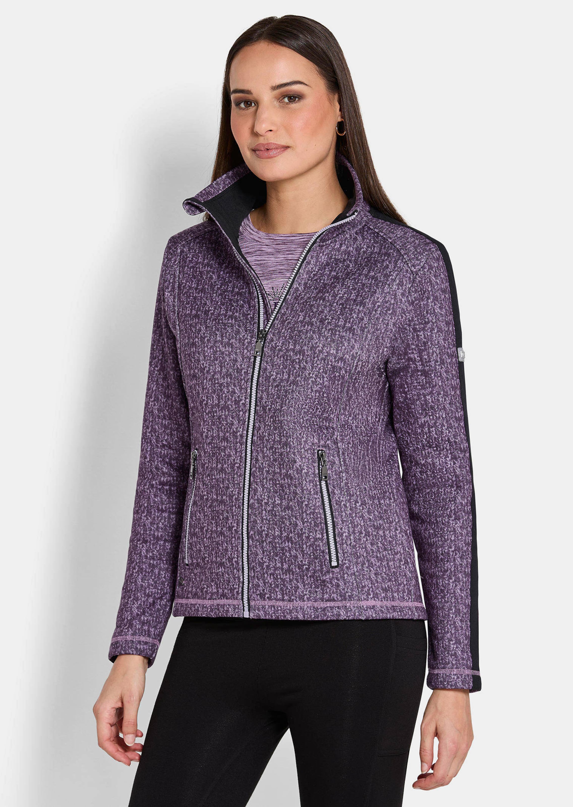 Fleecejacke in Strickoptik