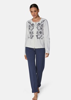 Lounge-Jacke mit eleganter Stickerei thumbnail 2