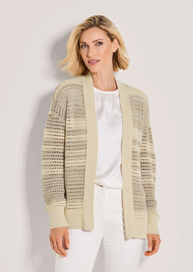 Strickjacke mit Glanzgarn