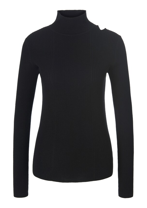 Stand-up collar jumper with cut-out 5