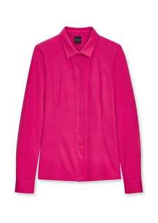Plain jersey blouse thumbnail 6