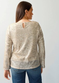Pailettenbluse mit langem Arm thumbnail 3