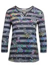 Bequemes Druckshirt in Blumen-Ringeloptik thumbnail 2