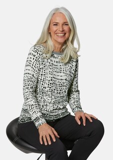 Weicher Druckpullover in Feinstrick thumbnail 4