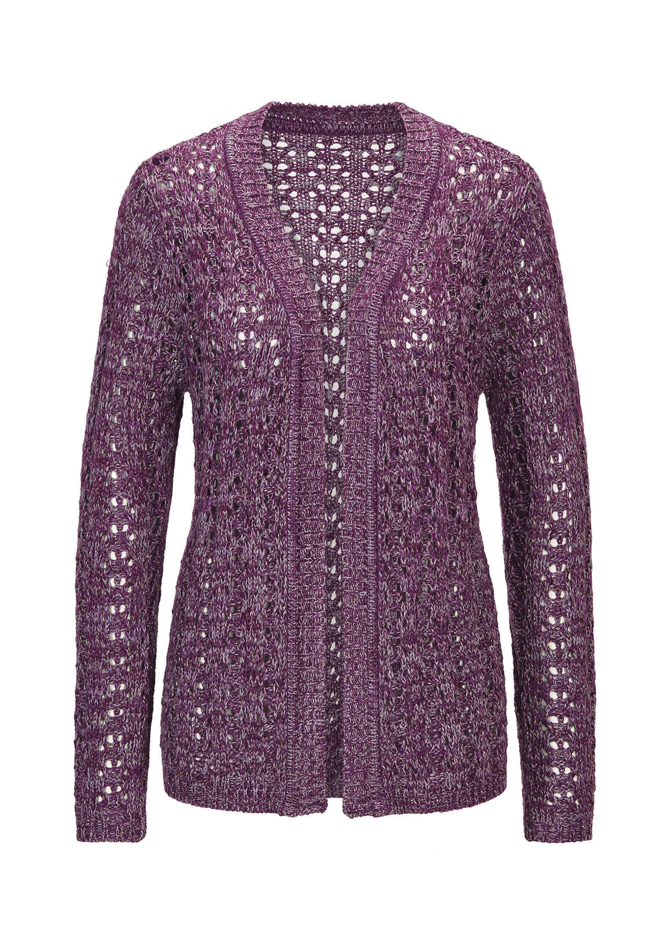 Helppohoitoinen jakku pitsineuletta Lurexilla