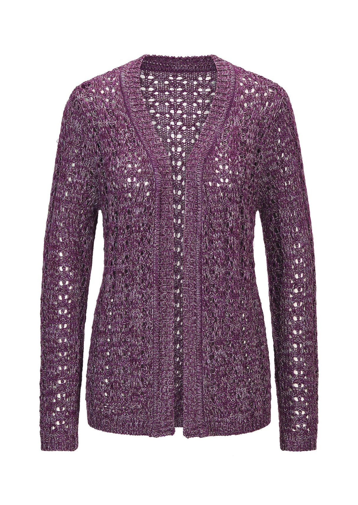 Helppohoitoinen jakku pitsineuletta Lurexilla