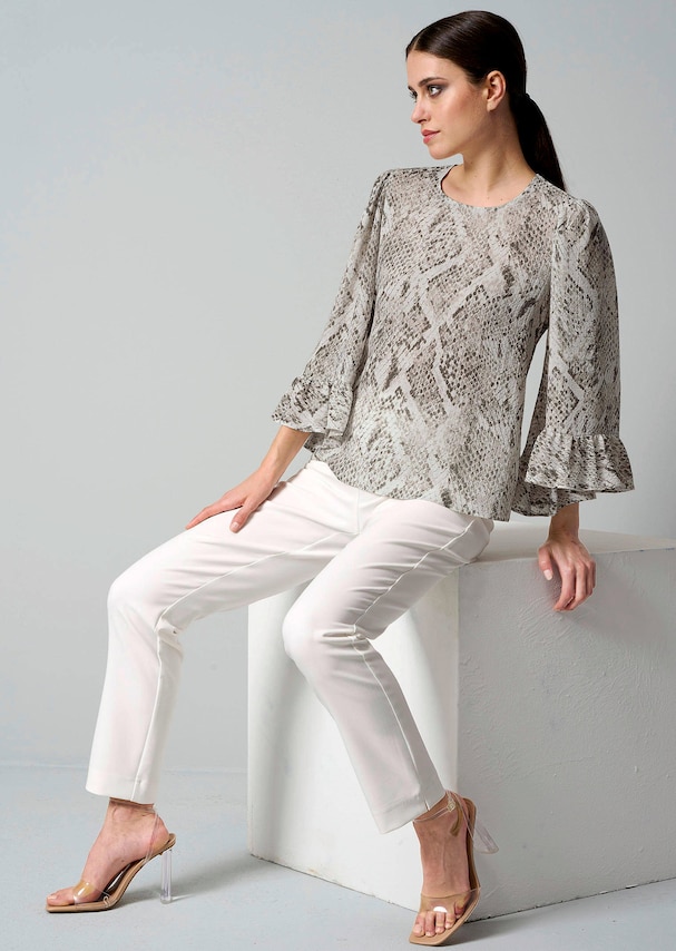 Bluse mit Volant am Ärmel 3