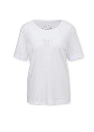 blanc T-shirt avec application