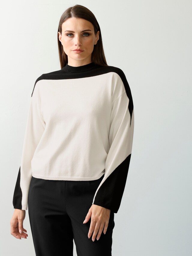 Pullover in Bi-Color Optik