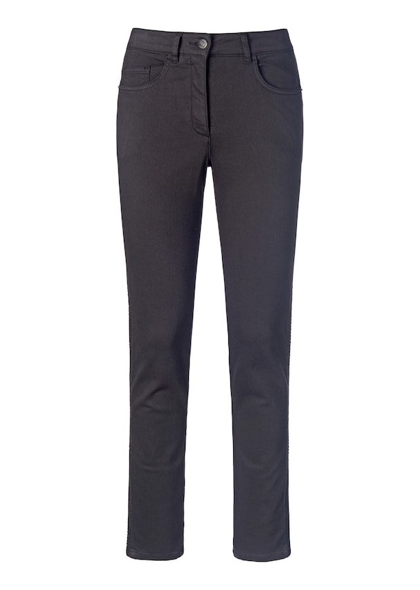 Stretch skinny fit jeans with decorative side trim 5