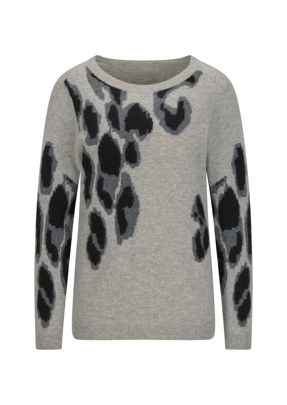 Pullover van kasjmier, in luipaardlook