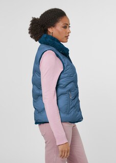 Gilet matelassé réversible un côté peluche et un côté nylon thumbnail 4