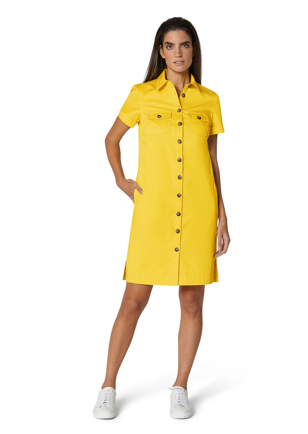 Slim-fit shirt dress with short sleeves 1