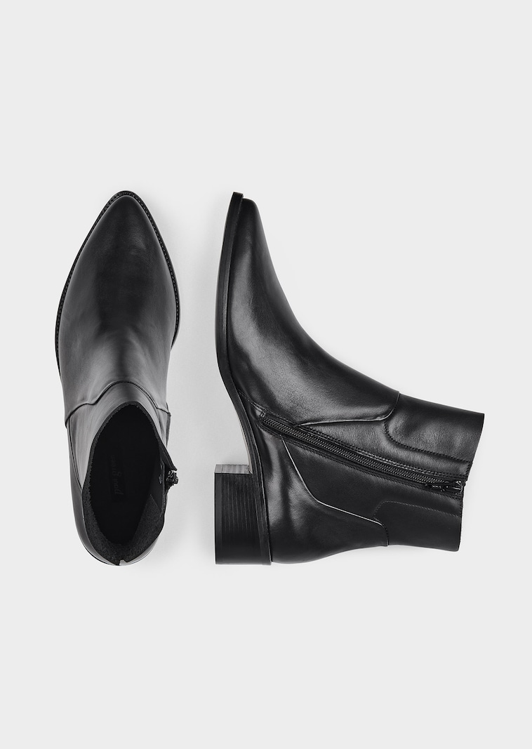 Zeitlose Stiefelette aus Glattleder