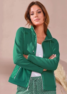 Veste sweat avec liens en satin thumbnail 1