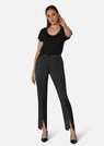 Satin trousers with front hem slits thumbnail 2