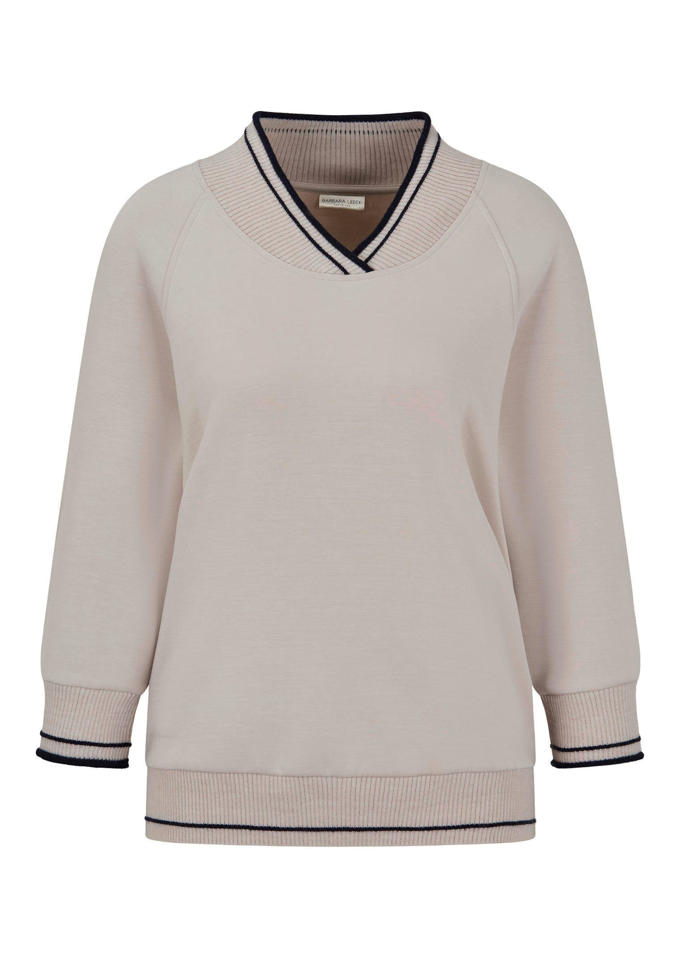 Sweatshirt met sportieve geribde boorden