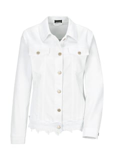 Jeansjacke mit Blumenborte thumbnail 6