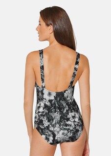 Badeanzug mit V-Ausschnitt und Blütenprint thumbnail 3