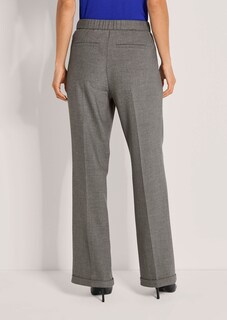 Wide-Leg-Hose mit Zierriegel in Lederoptik thumbnail 3