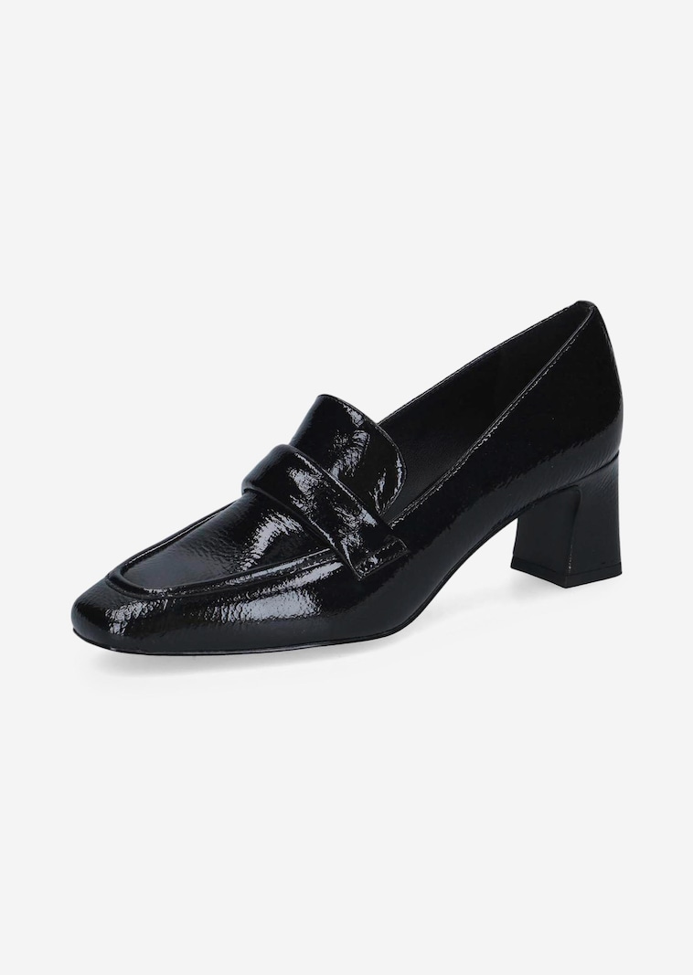 Escarpins en cuir à talon carré