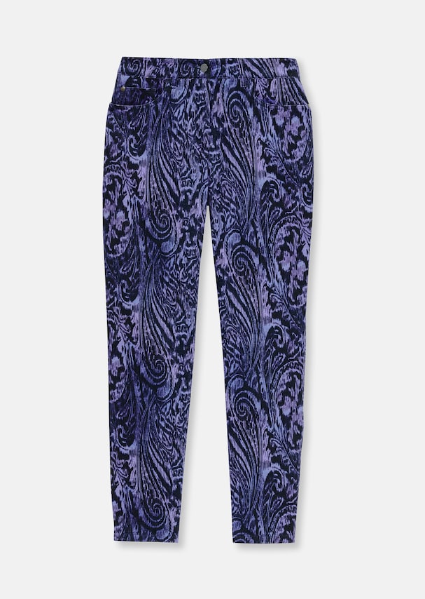 Paisley trousers in velvety stretch fabric 5